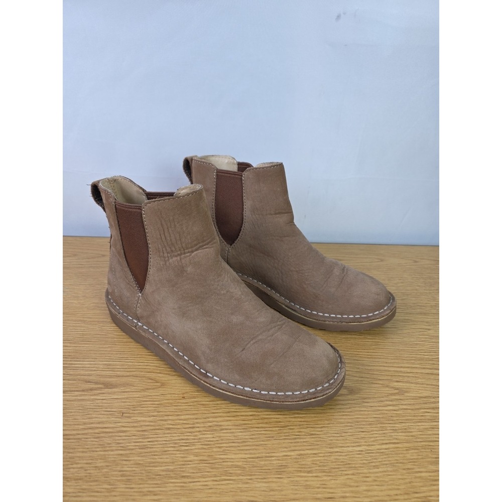 L.L. Bean Stonington Women's‎ 9M Chelsea Ankle Boots Brown Suede Leather Comfort